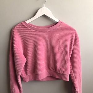 Pink Cropped Sweater - Forever 21